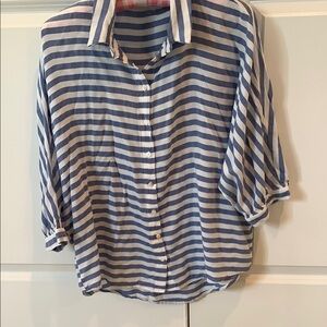 APRICOT Blue and White Striped Blouse